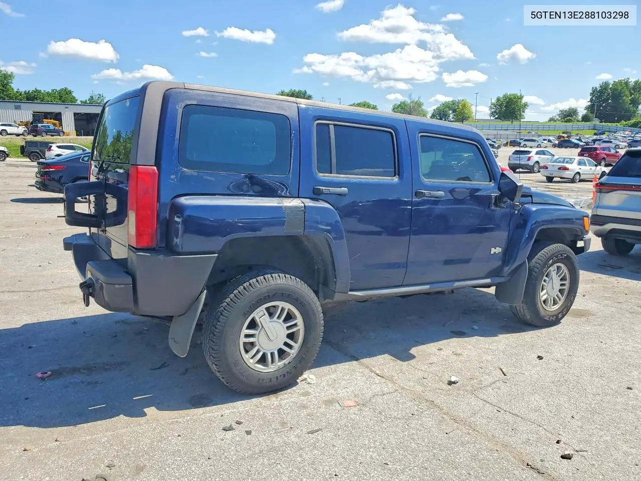 2008 Hummer H3 VIN: 5GTEN13E288103298 Lot: 55093126