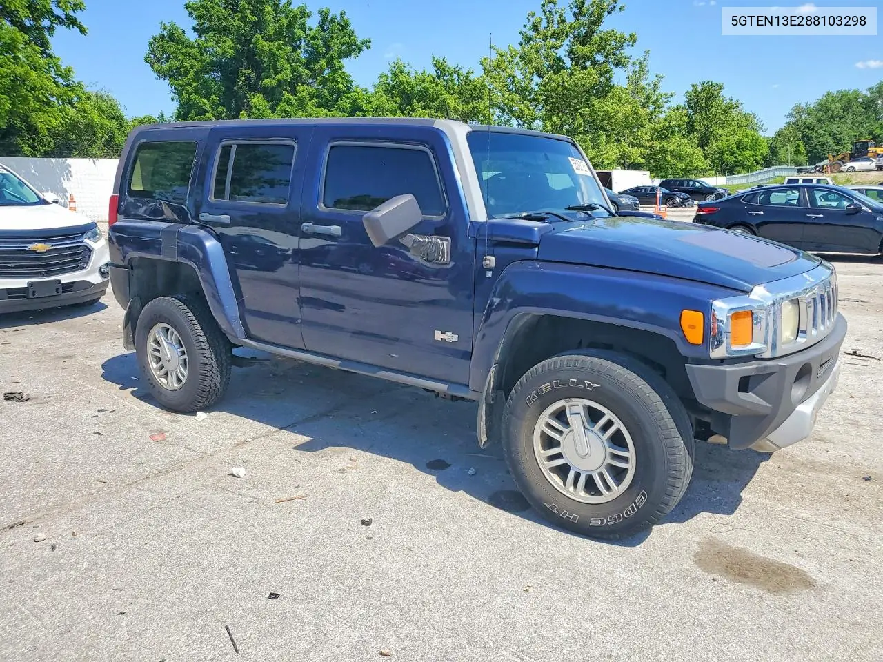 2008 Hummer H3 VIN: 5GTEN13E288103298 Lot: 55093126