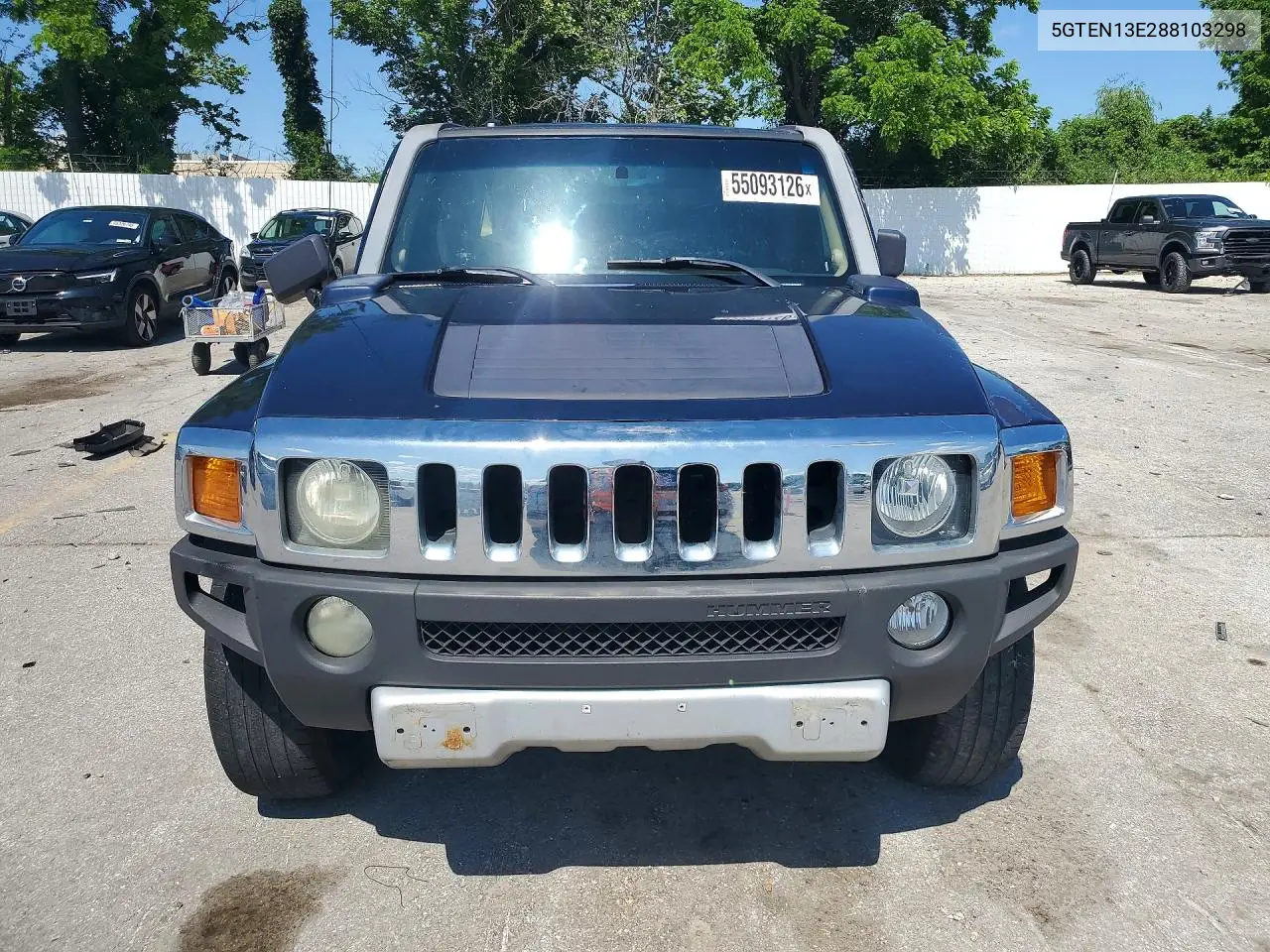 2008 Hummer H3 VIN: 5GTEN13E288103298 Lot: 55093126