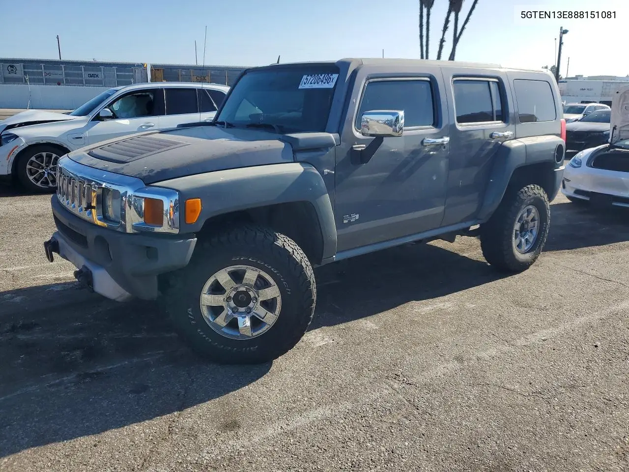 2008 Hummer H3 VIN: 5GTEN13E888151081 Lot: 57206496