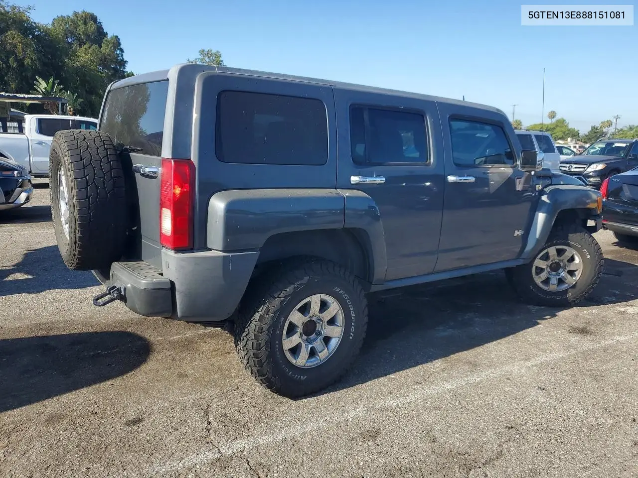 2008 Hummer H3 VIN: 5GTEN13E888151081 Lot: 57206496