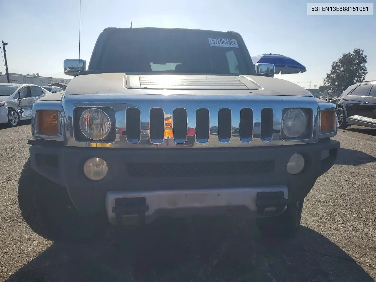 2008 Hummer H3 VIN: 5GTEN13E888151081 Lot: 57206496