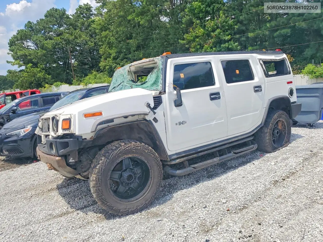2008 Hummer H2 VIN: 5GRGN23878H102260 Lot: 59315486