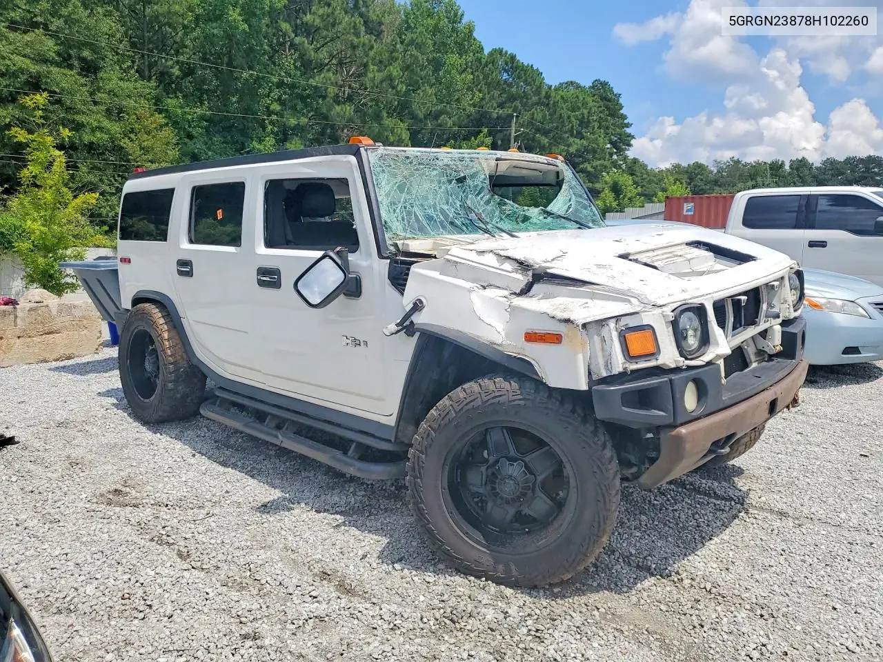 2008 Hummer H2 VIN: 5GRGN23878H102260 Lot: 59315486
