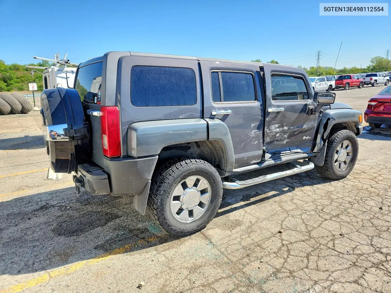 2009 Hummer H3 VIN: 5GTEN13E498112554 Lot: 53105836