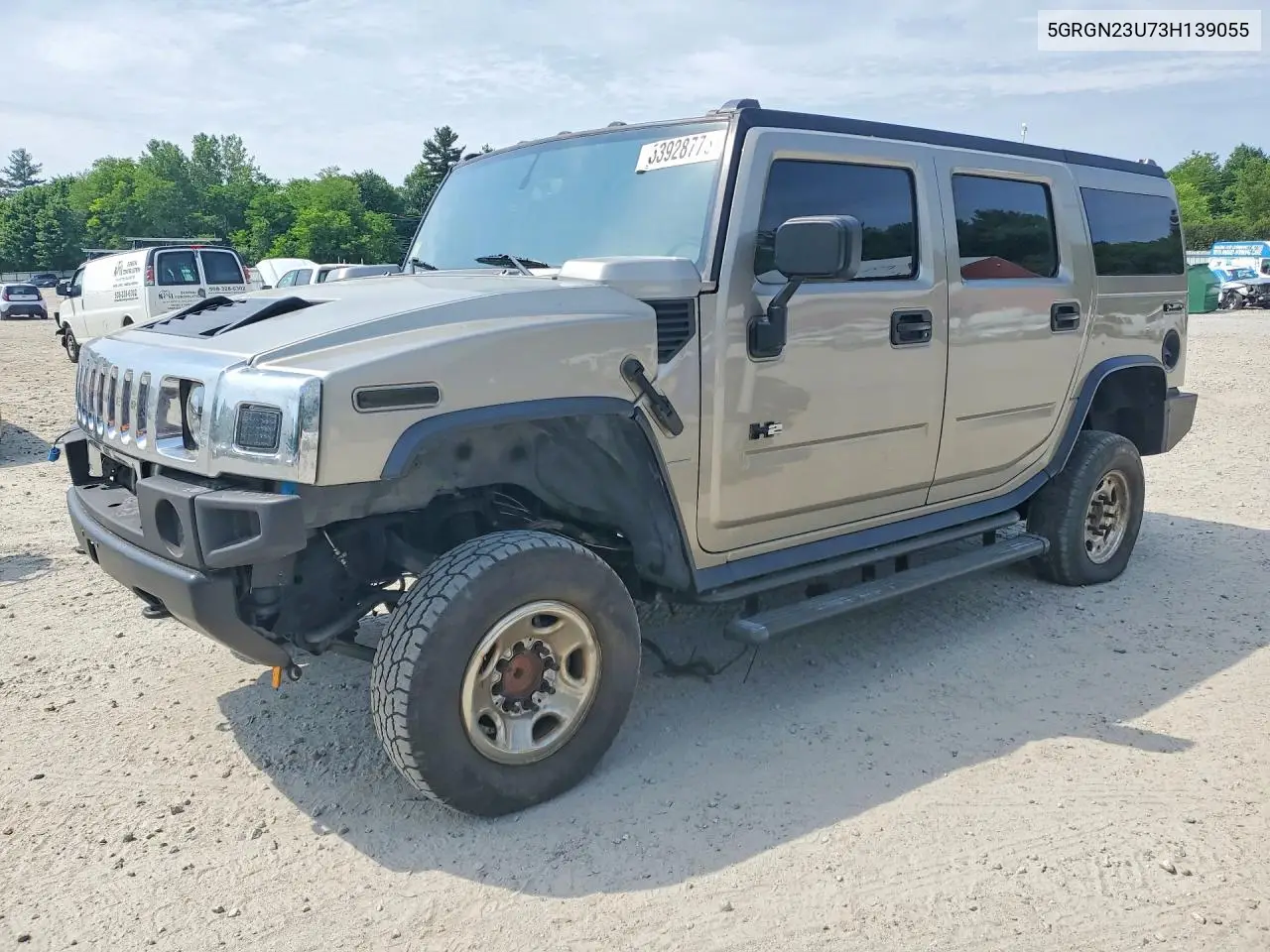 2003 Hummer H2 VIN: 5GRGN23U73H139055 Lot: 53928776