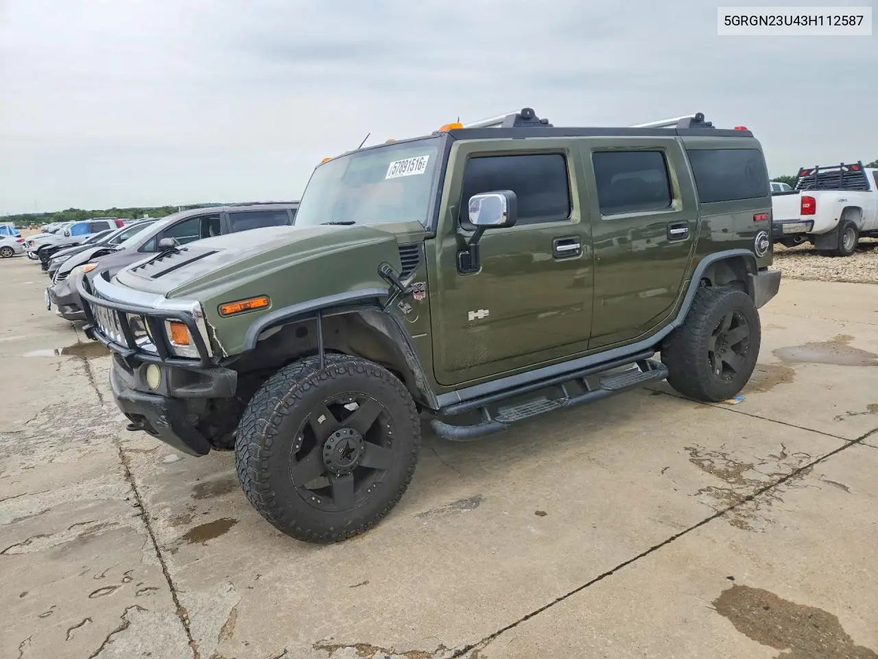 2003 Hummer H2 VIN: 5GRGN23U43H112587 Lot: 57891516