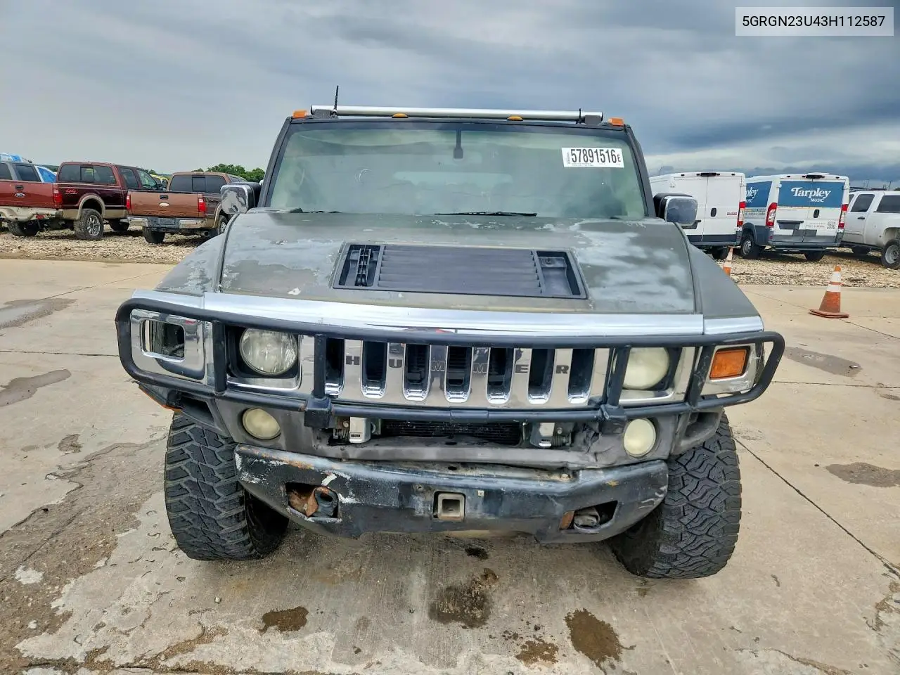 2003 Hummer H2 VIN: 5GRGN23U43H112587 Lot: 57891516