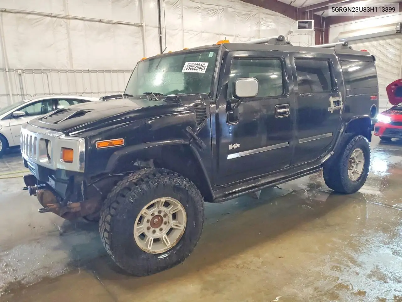 2003 Hummer H2 VIN: 5GRGN23U83H113399 Lot: 59582046
