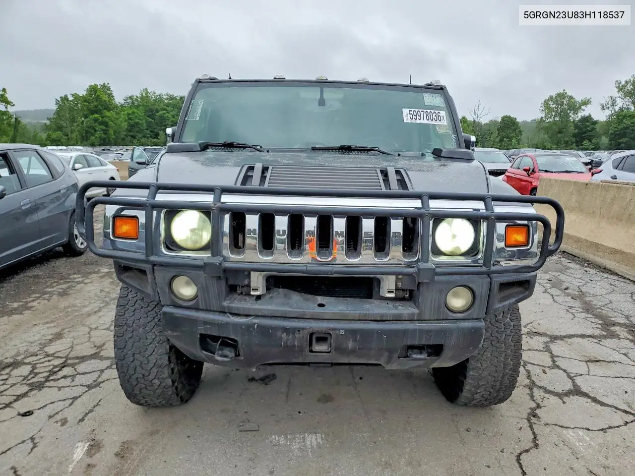 2003 Hummer H2 VIN: 5GRGN23U83H118537 Lot: 59978036