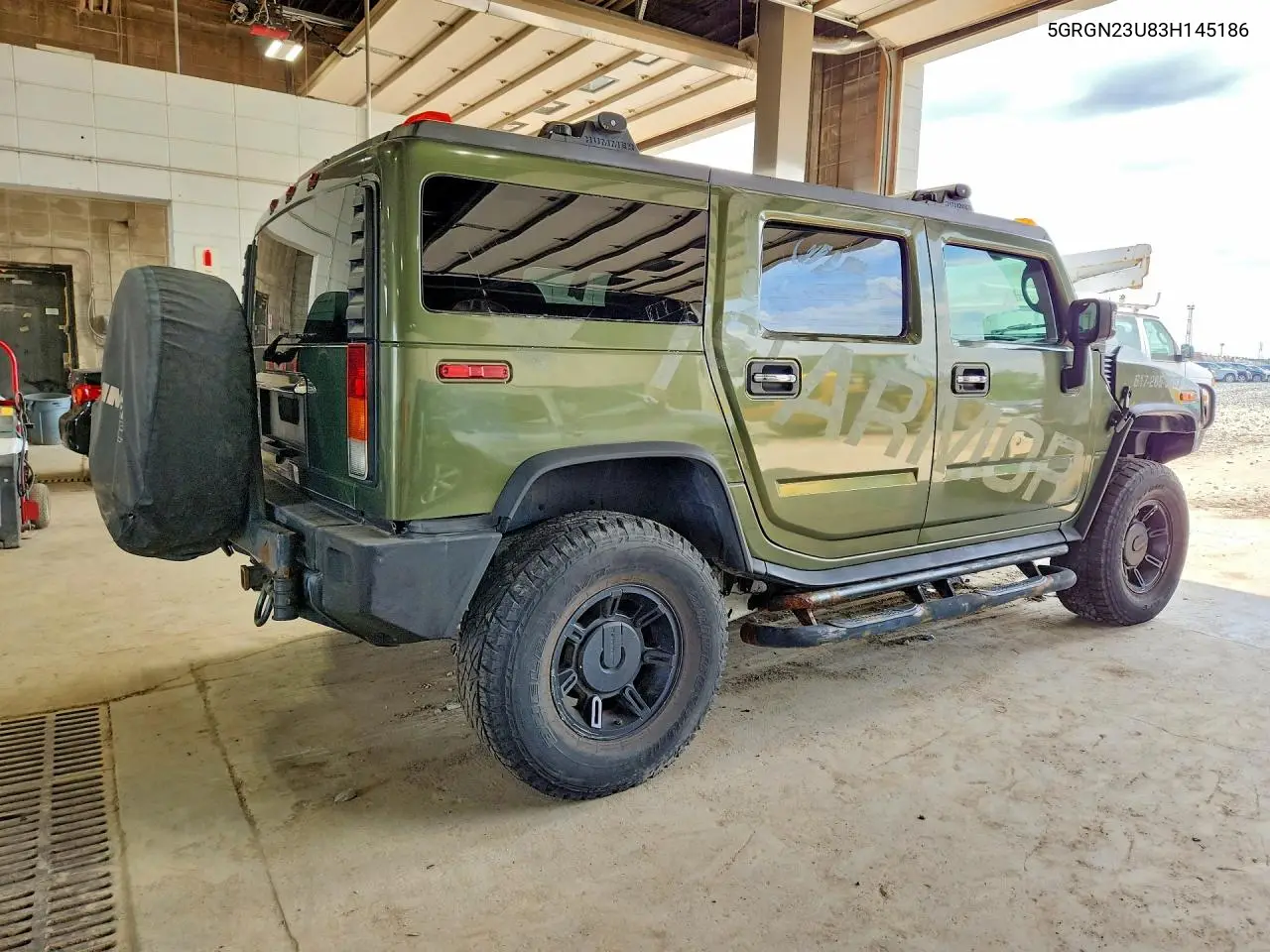2003 Hummer H2 VIN: 5GRGN23U83H145186 Lot: 60513436