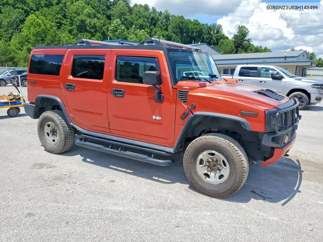 2003 Hummer H2 VIN: 5GRGN23U03H148499 Lot: 60702286