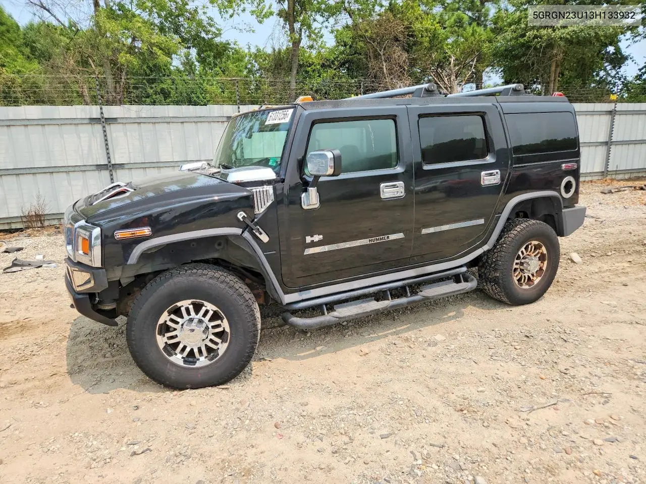2003 Hummer H2 VIN: 5GRGN23U13H133932 Lot: 61331256