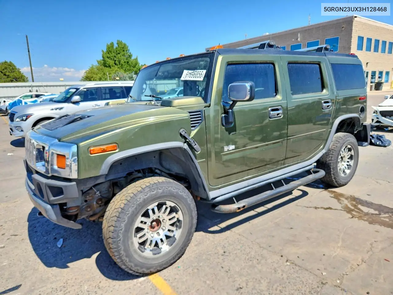 2003 Hummer H2 VIN: 5GRGN23UX3H128468 Lot: 61696856
