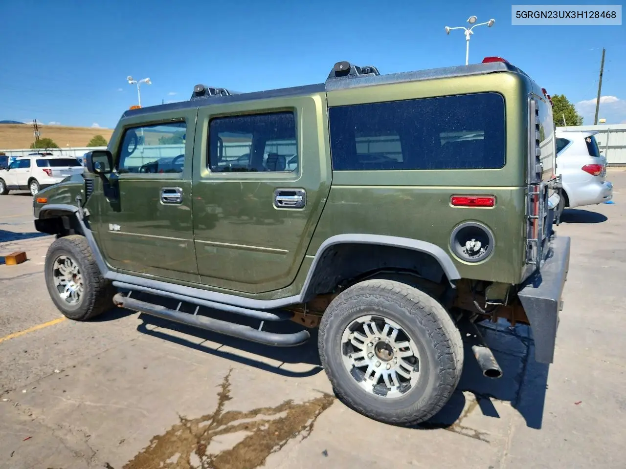 2003 Hummer H2 VIN: 5GRGN23UX3H128468 Lot: 61696856