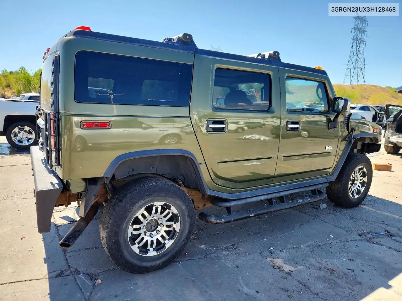 2003 Hummer H2 VIN: 5GRGN23UX3H128468 Lot: 61696856