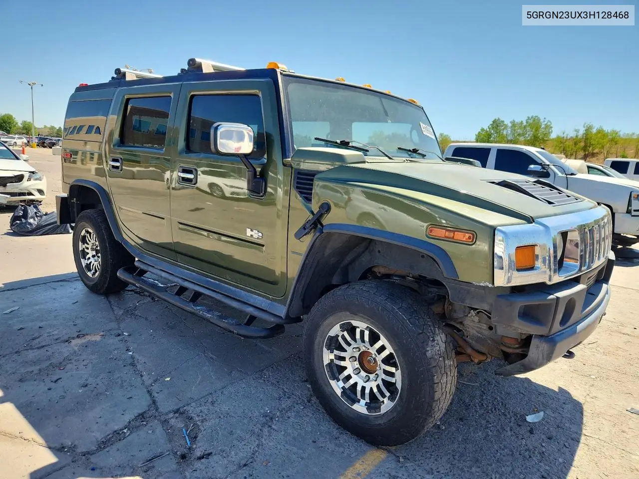 2003 Hummer H2 VIN: 5GRGN23UX3H128468 Lot: 61696856
