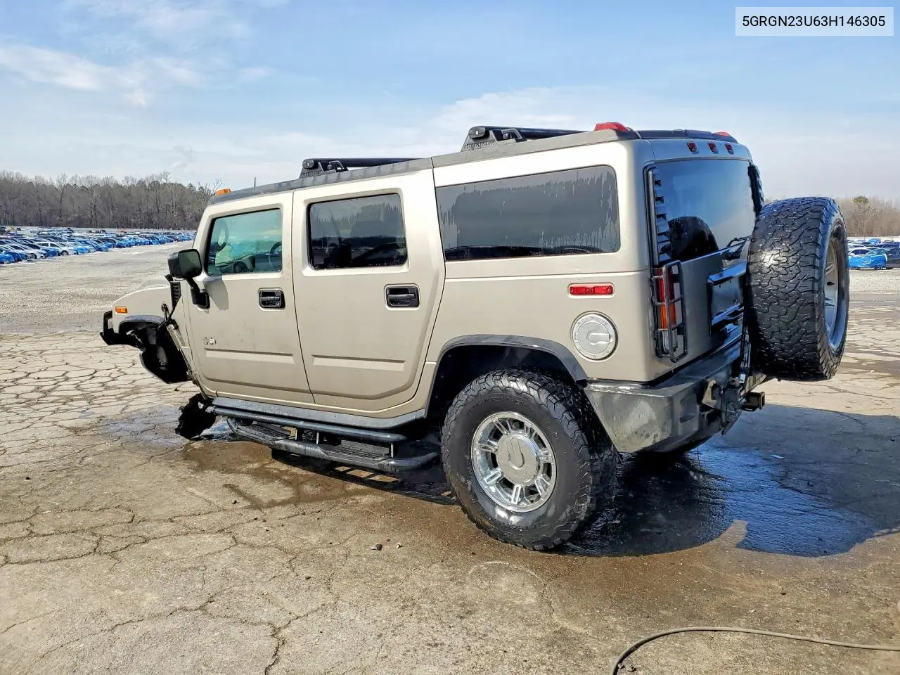 2003 Hummer H2 VIN: 5GRGN23U63H146305 Lot: 75501065