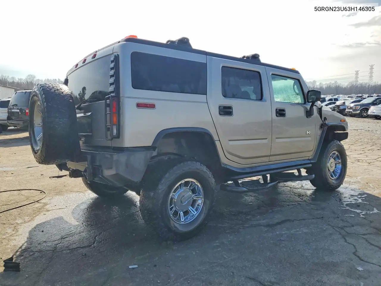 2003 Hummer H2 VIN: 5GRGN23U63H146305 Lot: 75501065