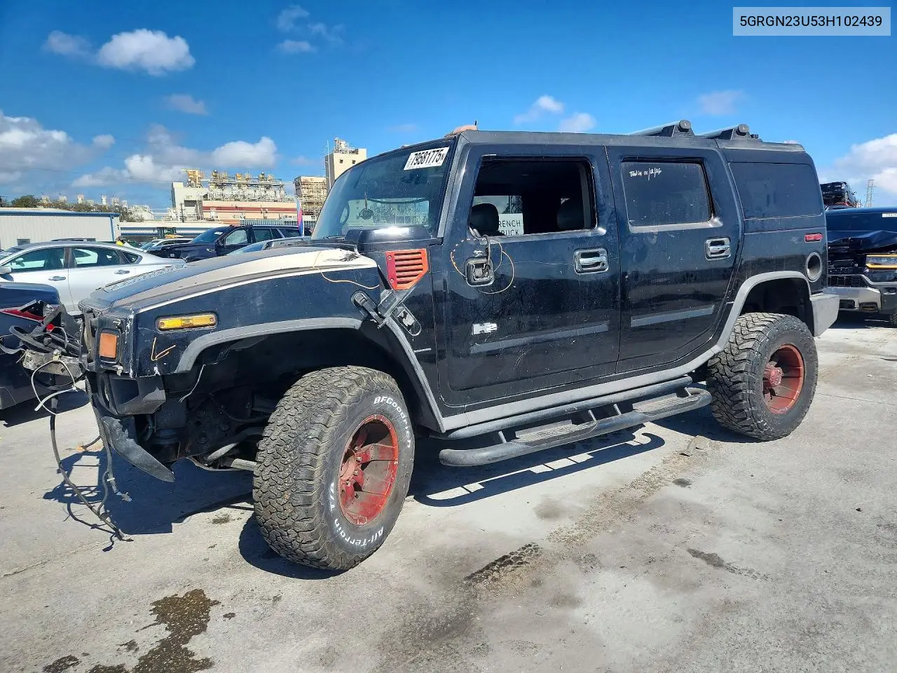 2003 Hummer H2 VIN: 5GRGN23U53H102439 Lot: 79581775