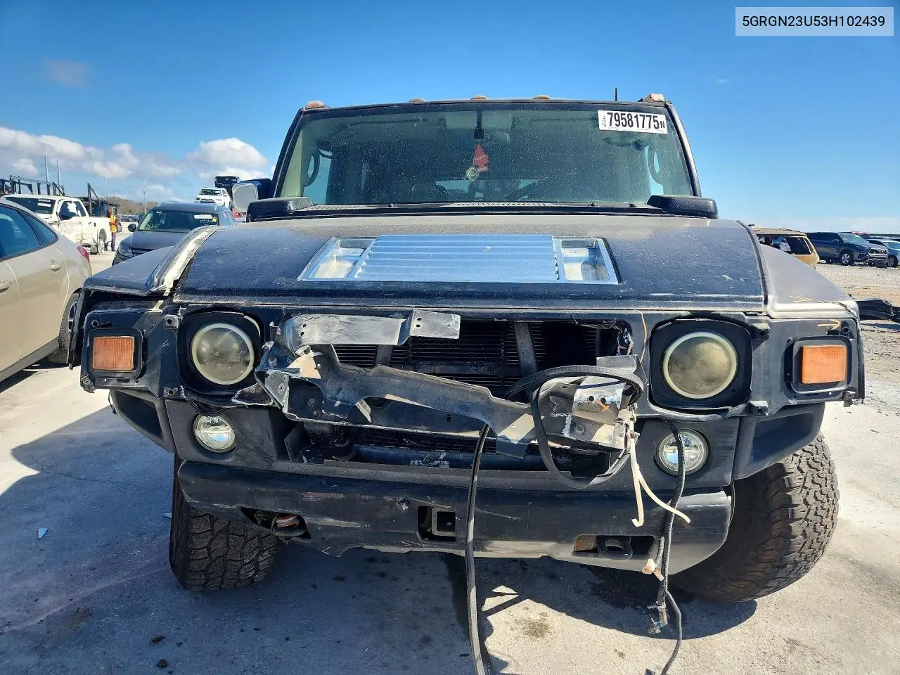 2003 Hummer H2 VIN: 5GRGN23U53H102439 Lot: 79581775