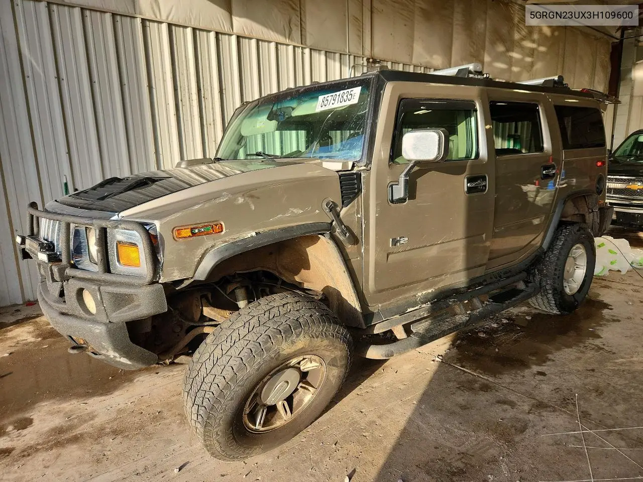 2003 Hummer H2 VIN: 5GRGN23UX3H109600 Lot: 85791835