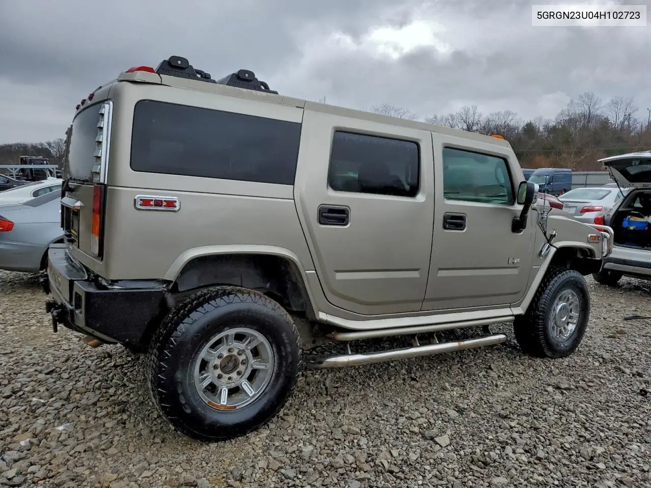 2004 Hummer H2 VIN: 5GRGN23U04H102723 Lot: 99948355
