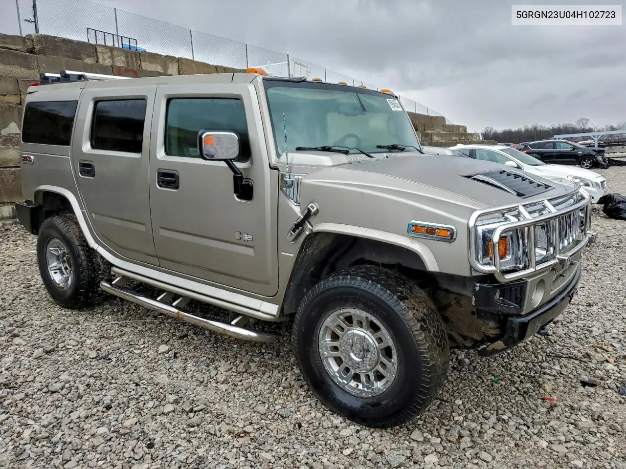 2004 Hummer H2 VIN: 5GRGN23U04H102723 Lot: 99948355