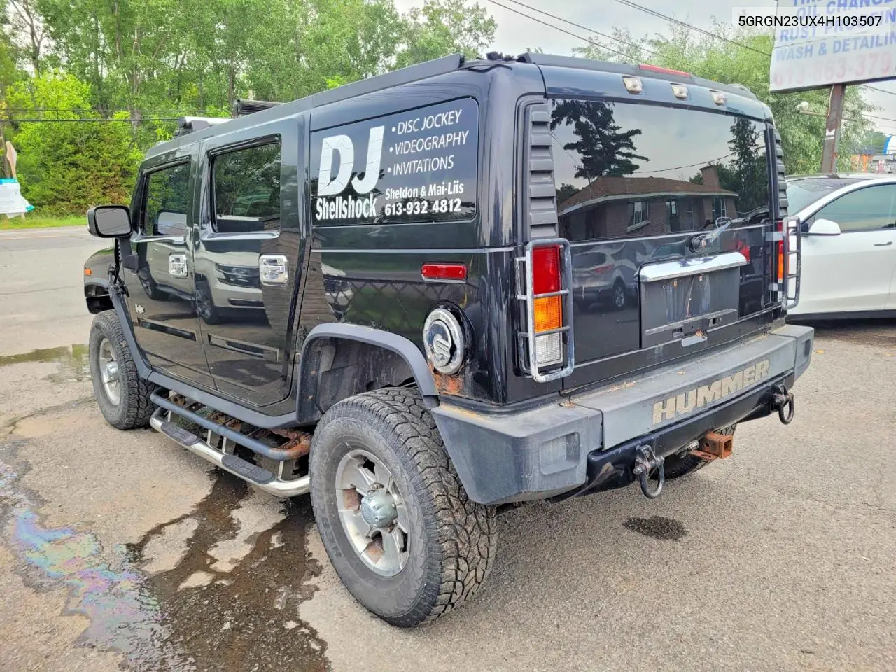 2004 Hummer H2 VIN: 5GRGN23UX4H103507 Lot: 62298956