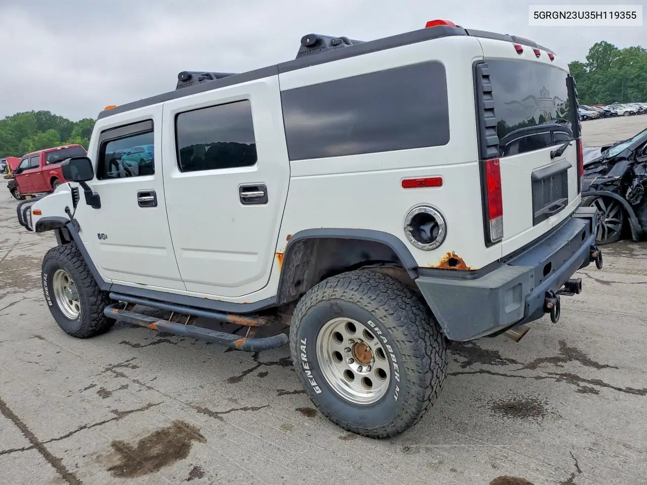 2005 Hummer H2 VIN: 5GRGN23U35H119355 Lot: 59796446