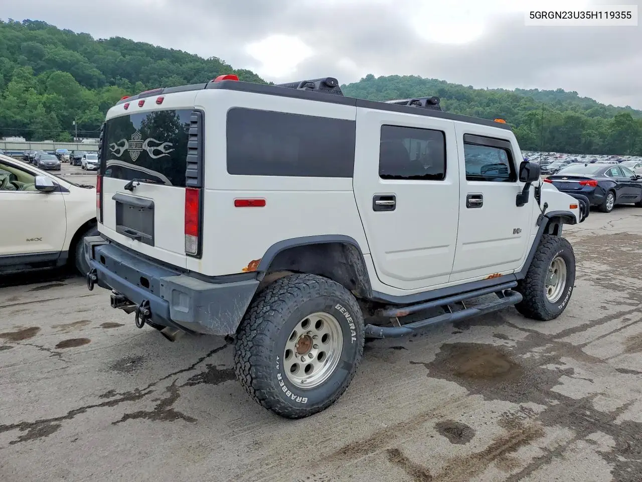 2005 Hummer H2 VIN: 5GRGN23U35H119355 Lot: 59796446