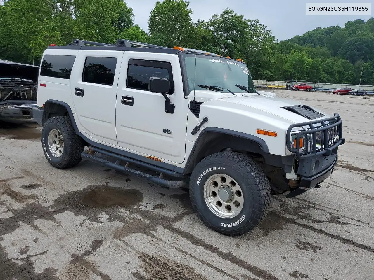 2005 Hummer H2 VIN: 5GRGN23U35H119355 Lot: 59796446