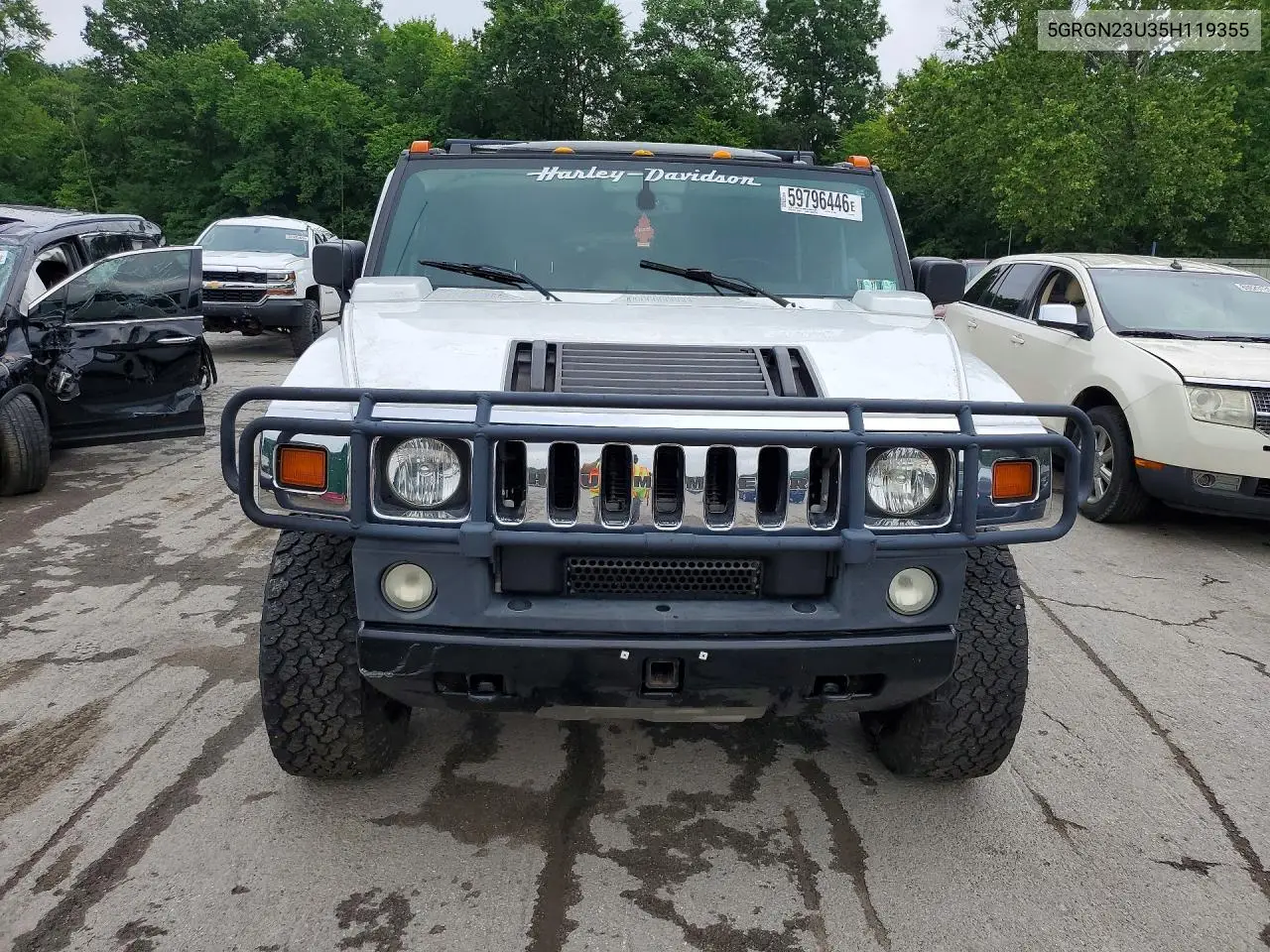 2005 Hummer H2 VIN: 5GRGN23U35H119355 Lot: 59796446