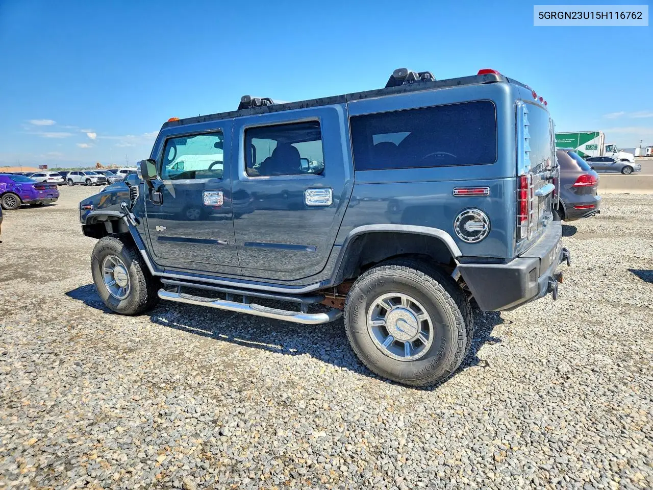 2005 Hummer H2 VIN: 5GRGN23U15H116762 Lot: 60578816