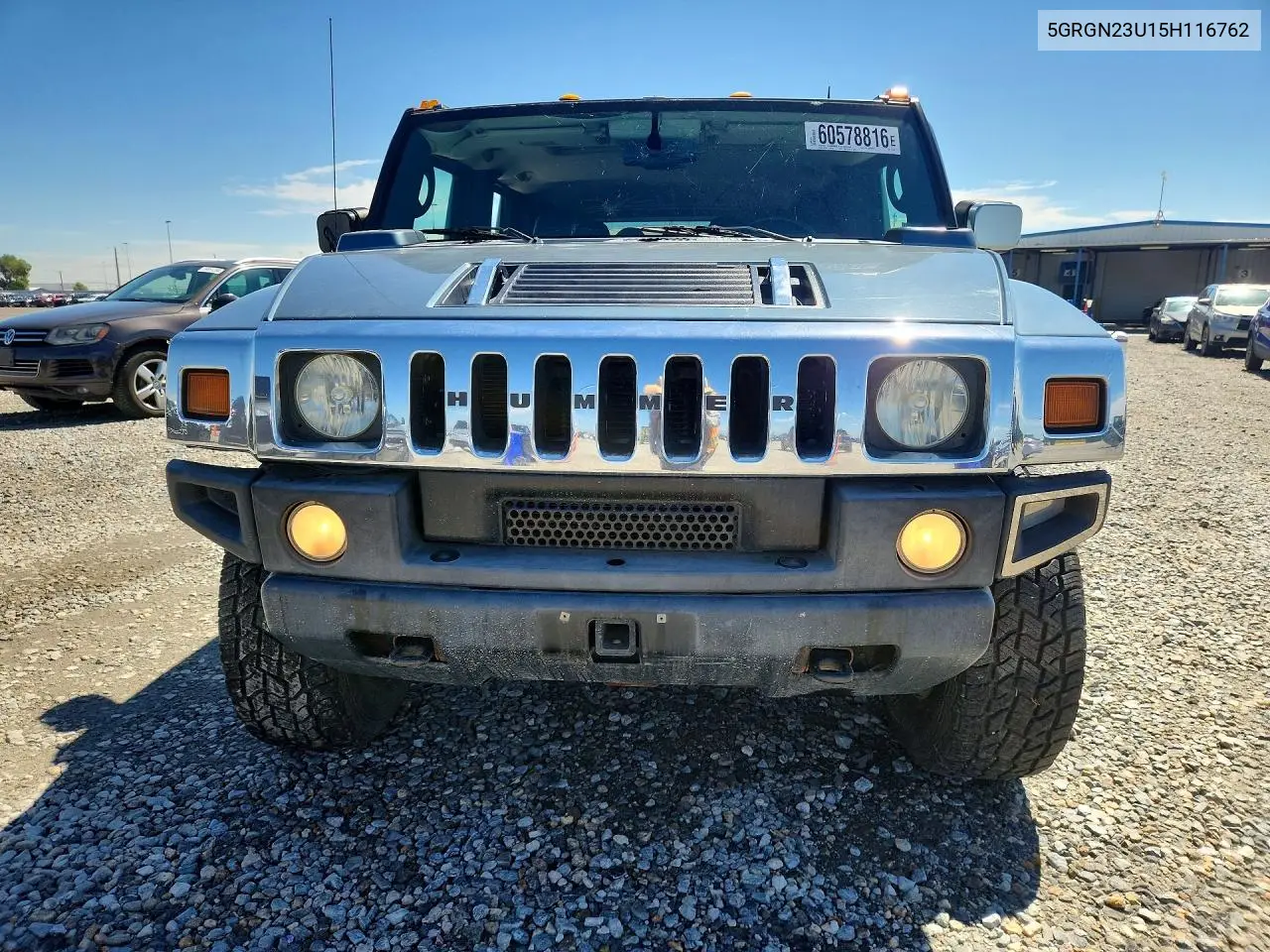 2005 Hummer H2 VIN: 5GRGN23U15H116762 Lot: 60578816