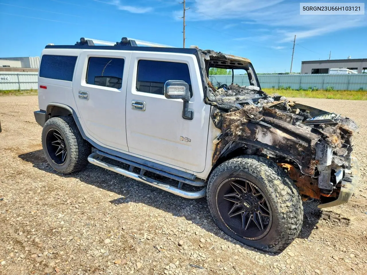 2006 Hummer H2 VIN: 5GRGN23U66H103121 Lot: 56590656