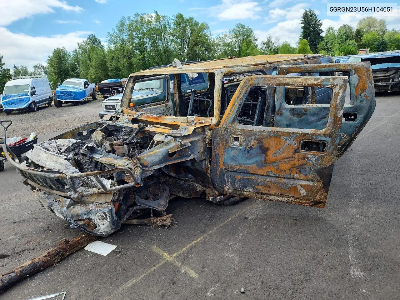2006 Hummer H2 VIN: 5GRGN23U56H104051 Lot: 59152256