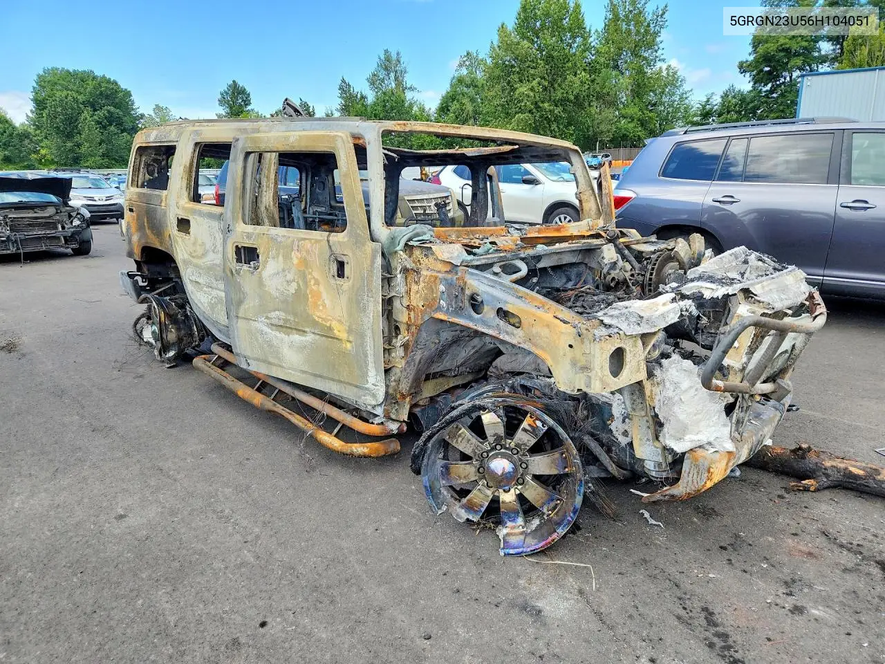 2006 Hummer H2 VIN: 5GRGN23U56H104051 Lot: 59152256