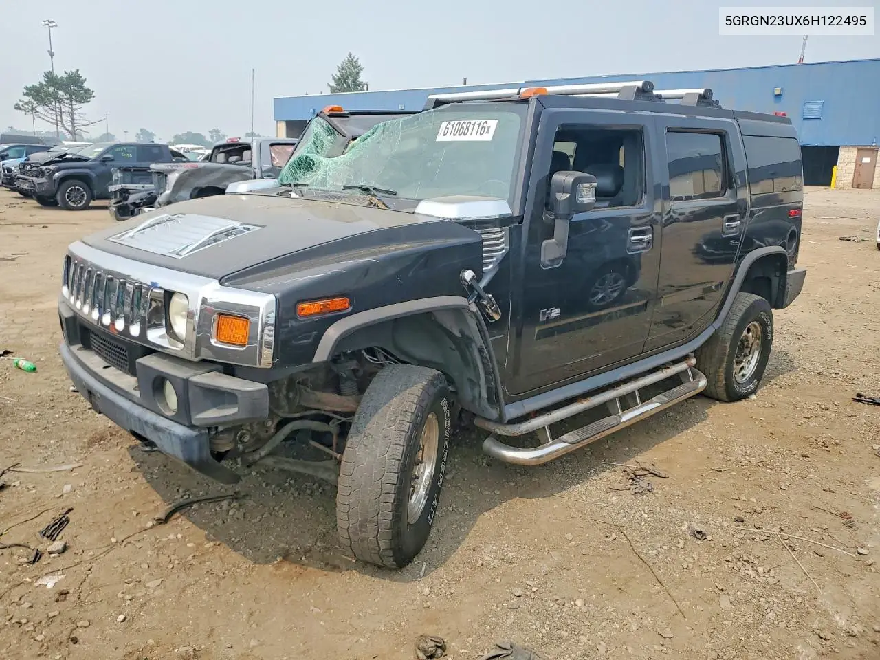 2006 Hummer H2 VIN: 5GRGN23UX6H122495 Lot: 61068116