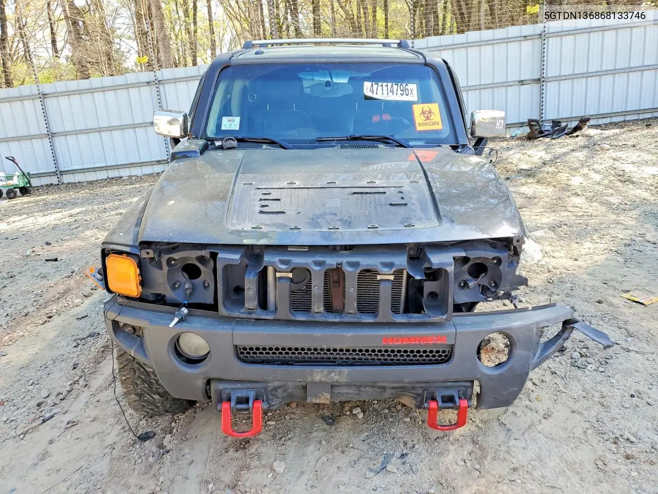 2006 Hummer H3 VIN: 5GTDN136868133746 Lot: 47114796