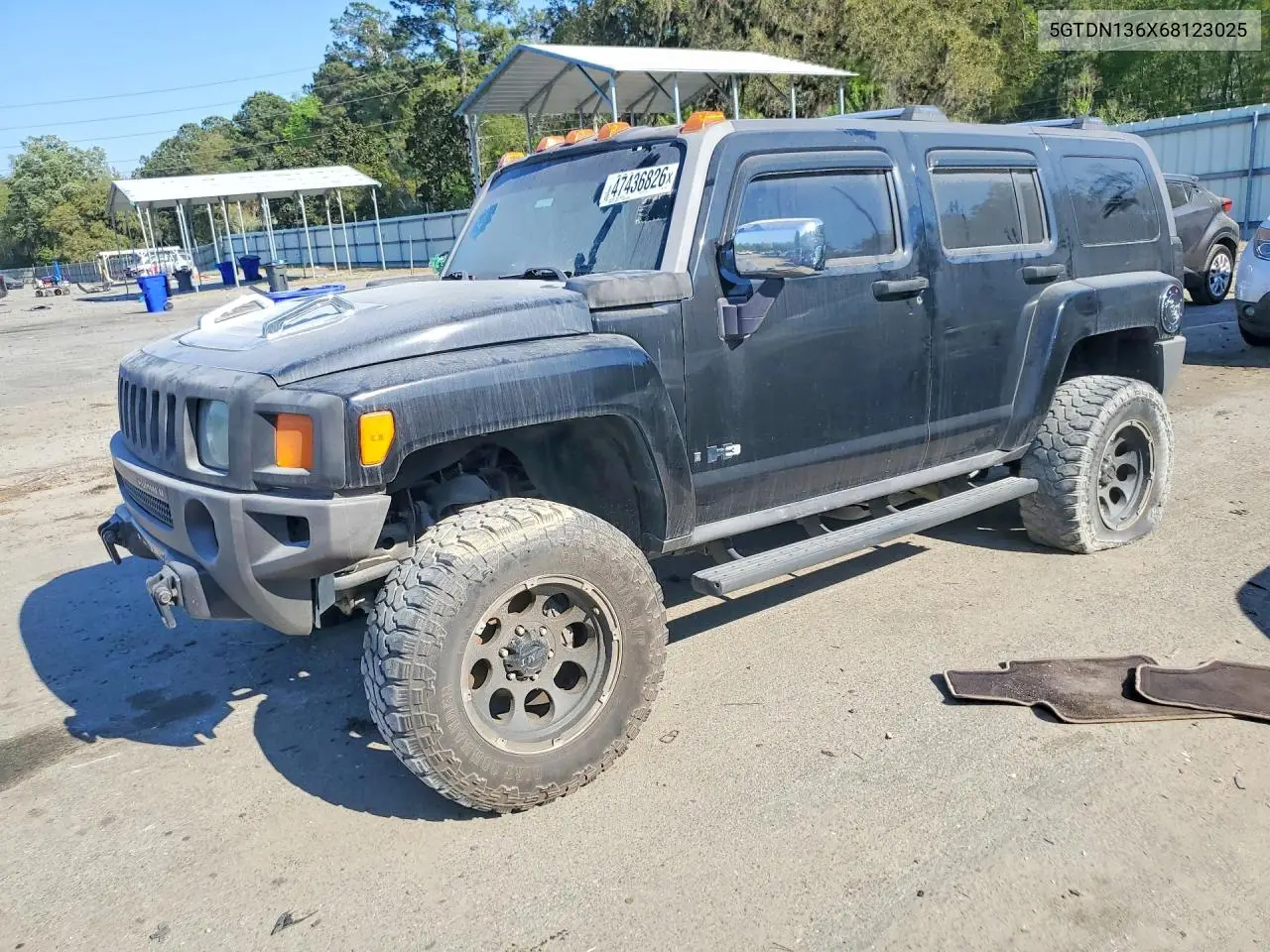 2006 Hummer H3 VIN: 5GTDN136X68123025 Lot: 47436826