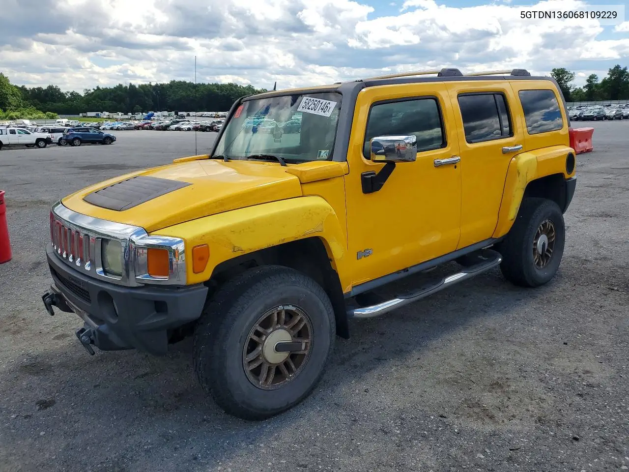 2006 Hummer H3 VIN: 5GTDN136068109229 Lot: 58250146