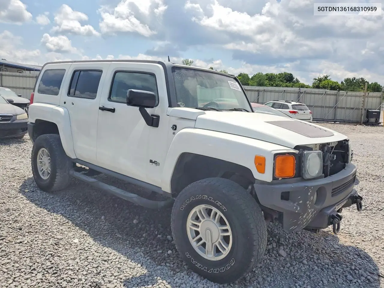 2006 Hummer H3 VIN: 5GTDN136168310959 Lot: 59353356