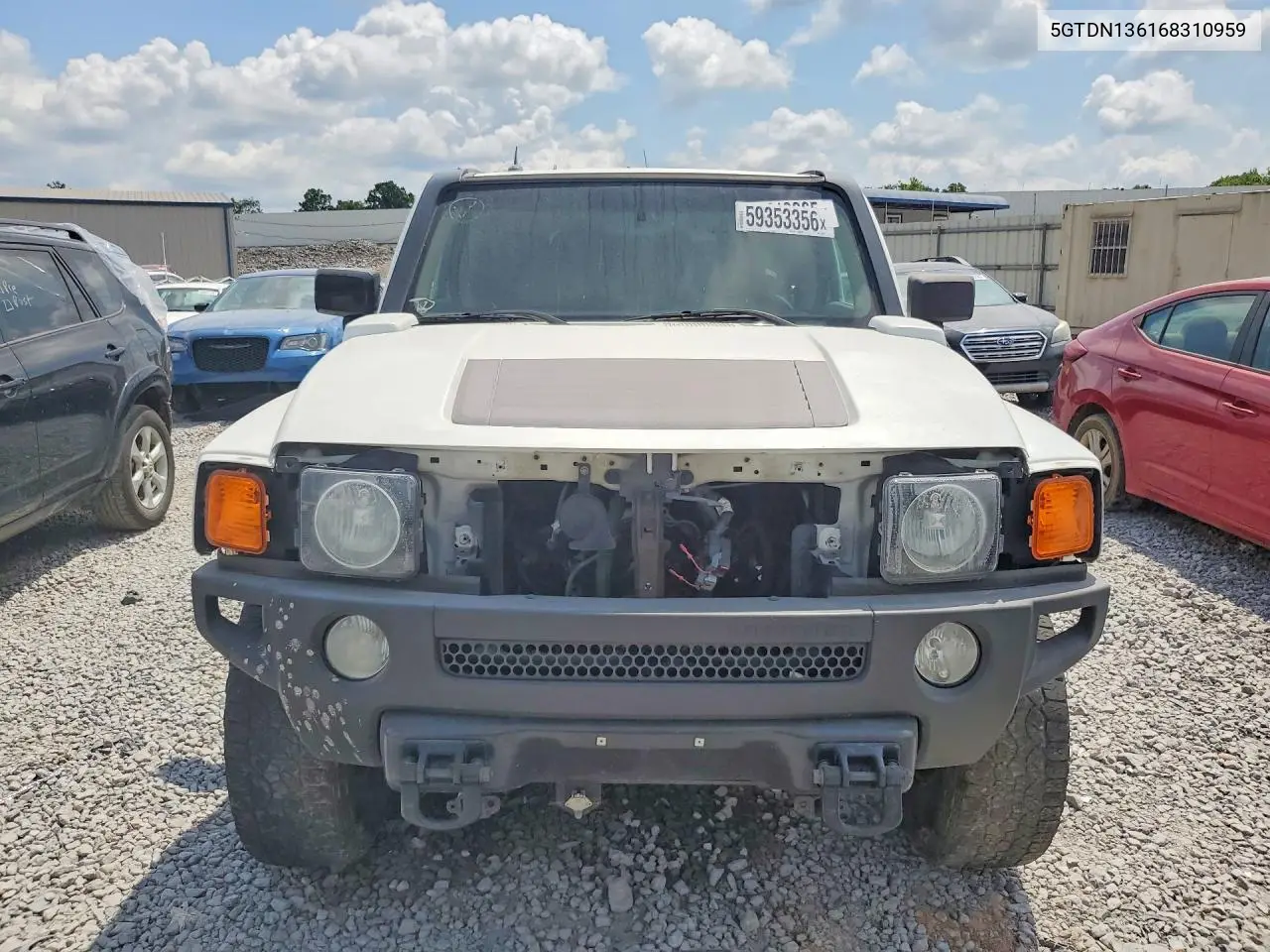 2006 Hummer H3 VIN: 5GTDN136168310959 Lot: 59353356