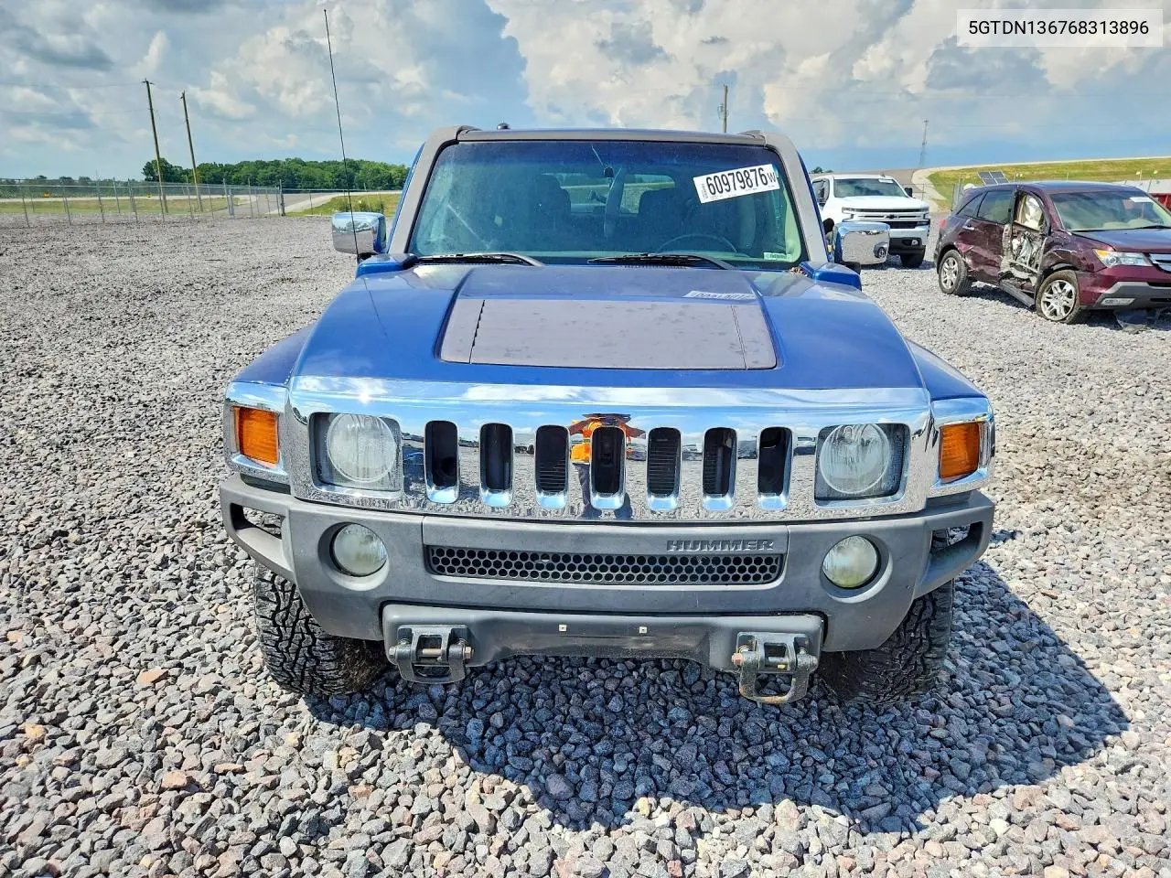 2006 Hummer H3 VIN: 5GTDN136768313896 Lot: 60979876