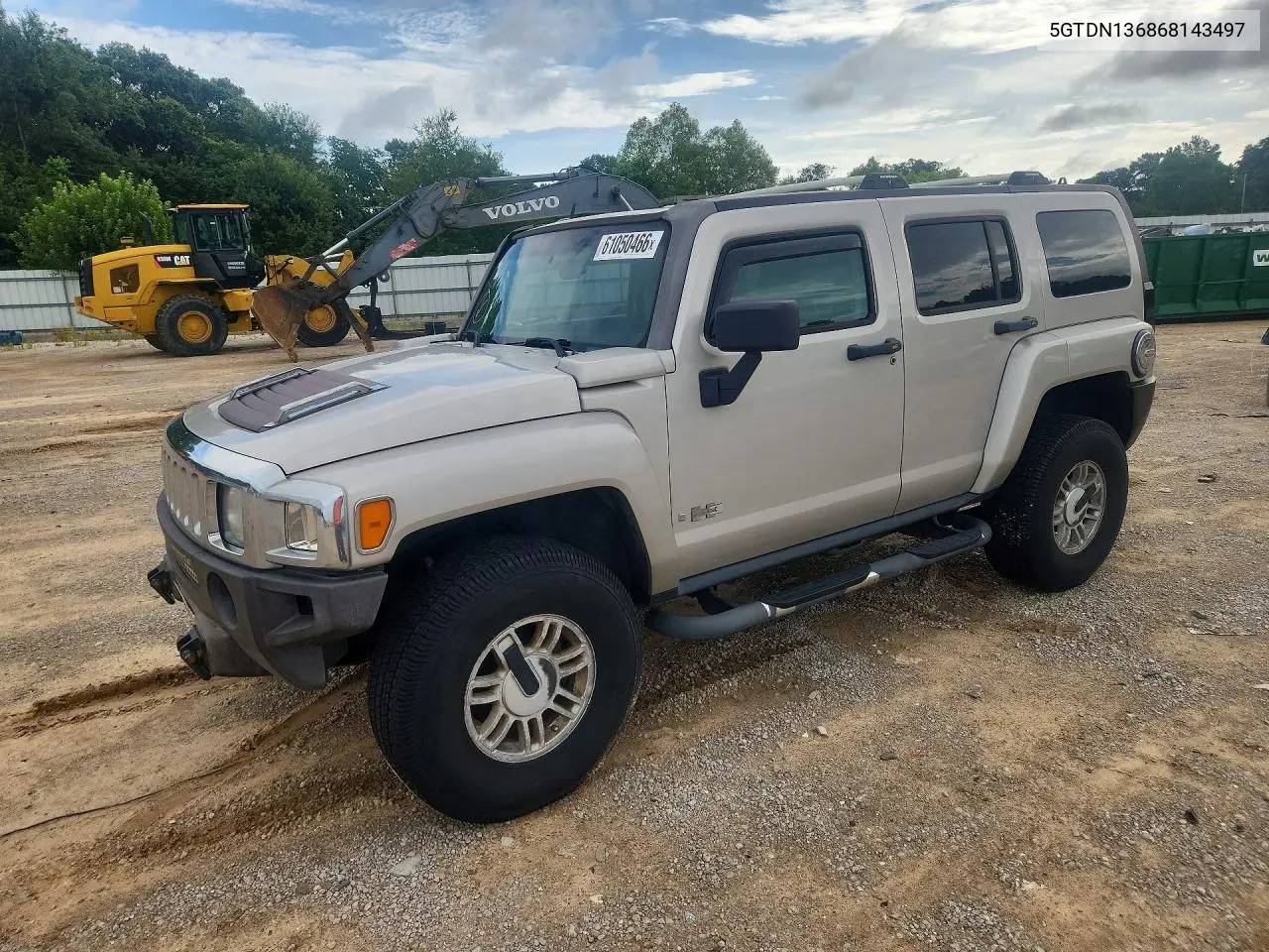 2006 Hummer H3 VIN: 5GTDN136868143497 Lot: 61050466