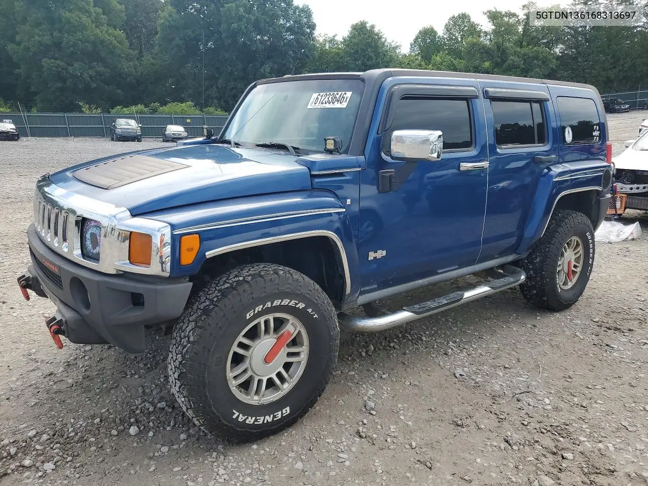 2006 Hummer H3 VIN: 5GTDN136168313697 Lot: 61233646