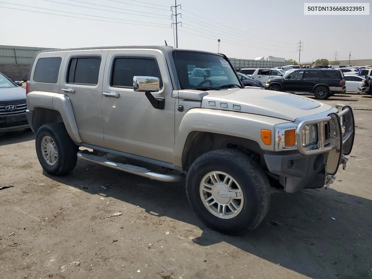 2006 Hummer H3 VIN: 5GTDN136668323951 Lot: 79998164