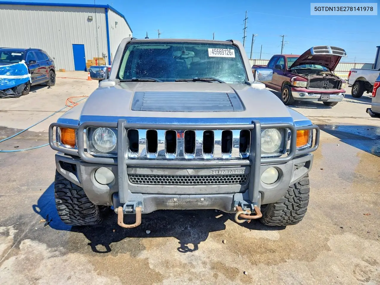 2007 Hummer H3 VIN: 5GTDN13E278141978 Lot: 45669126