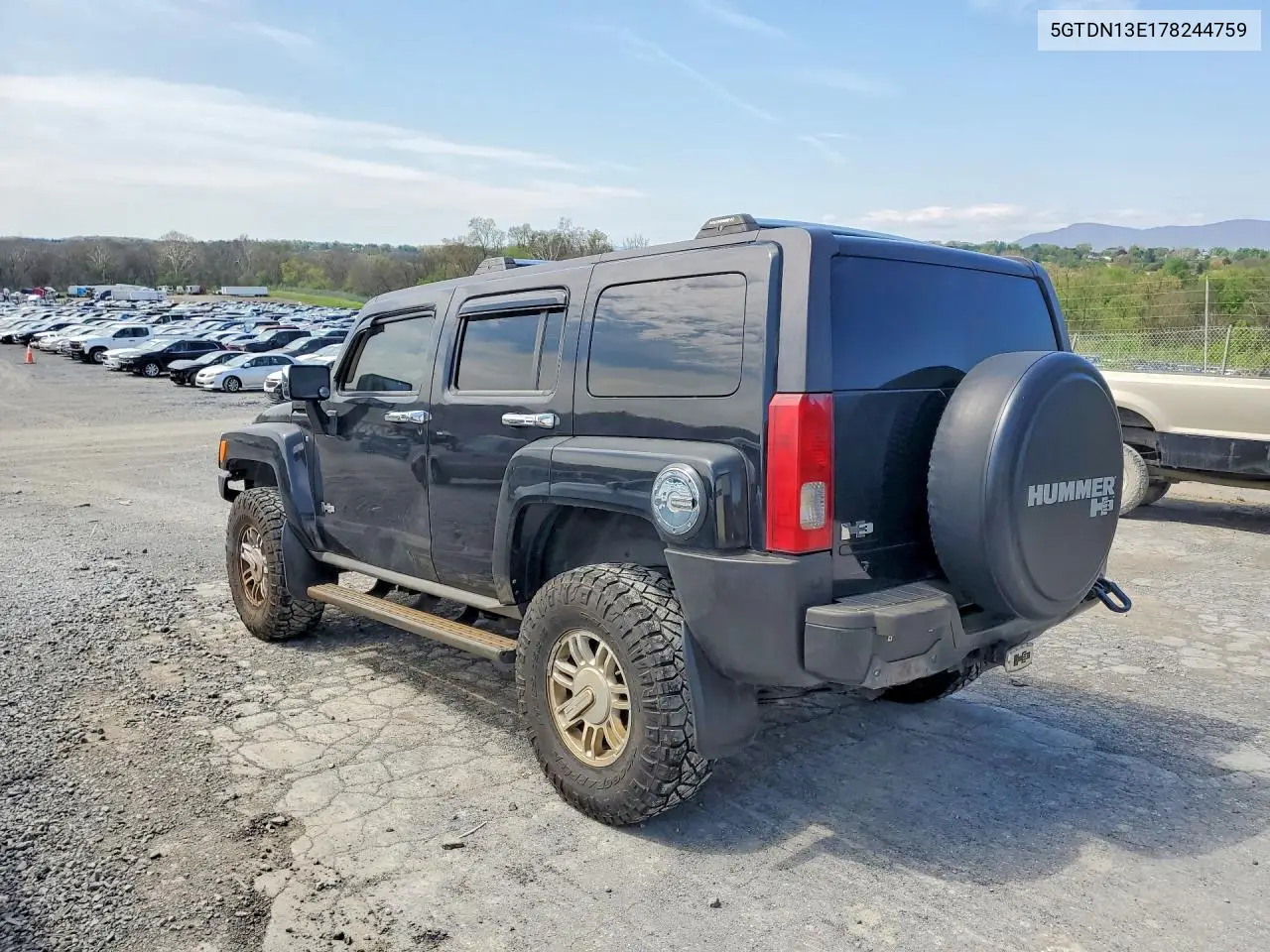 2007 Hummer H3 VIN: 5GTDN13E178244759 Lot: 50279456